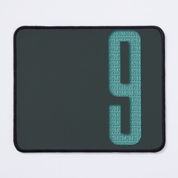 Item preview, Giant teal numeral 9 with 369 texture in shadow - the complete, perfected and divine number designed and sold by MunsyArt.