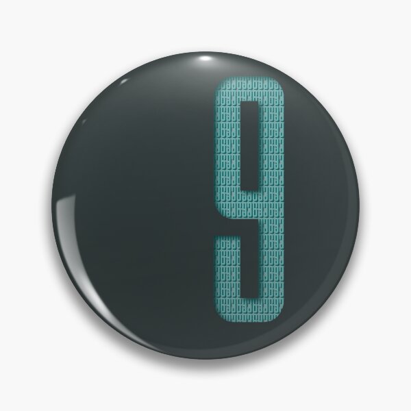 Item preview, Giant teal numeral 9 with 369 texture in shadow - the complete, perfected and divine number designed and sold by MunsyArt.