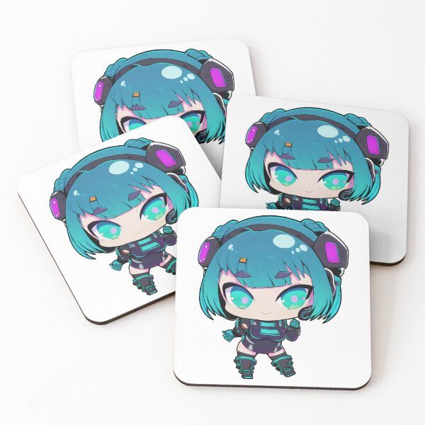 Item preview, Synthia, Chibi Cyberpunk Anime - Cyberpuffs Girls! designed and sold by Snee-K.