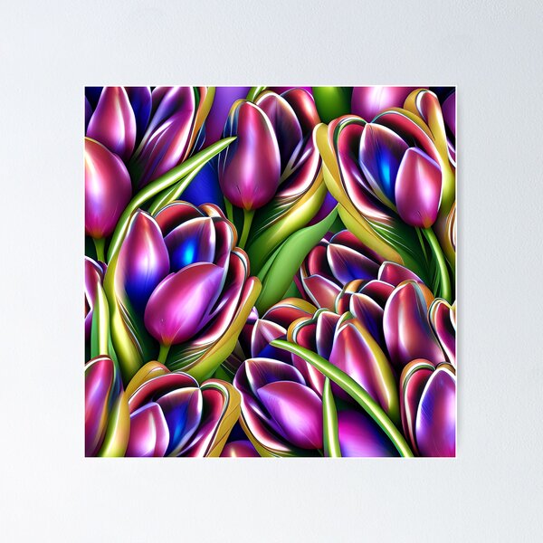 Item preview, Metallic tulips flowers designed and sold by Itzjustlife.