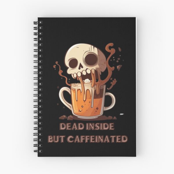 Item preview, Kawaii skull dead inside but caffeinated funny designed and sold by AliensWin.