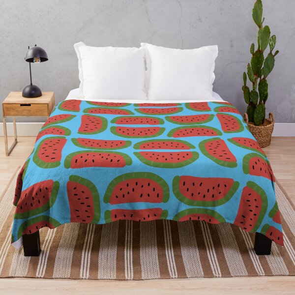 Item preview, Fresh Watermelon! - Summer fruit - Blue Background designed and sold by mollye15.