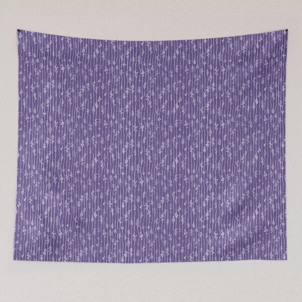 Item preview, Ultra Violet small Climbing flowers Pantone Color of the Year 2018 designed and sold by coverinlove.