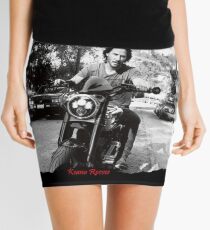 Keanu Reeves on Bike – Black and White Mini Skirt