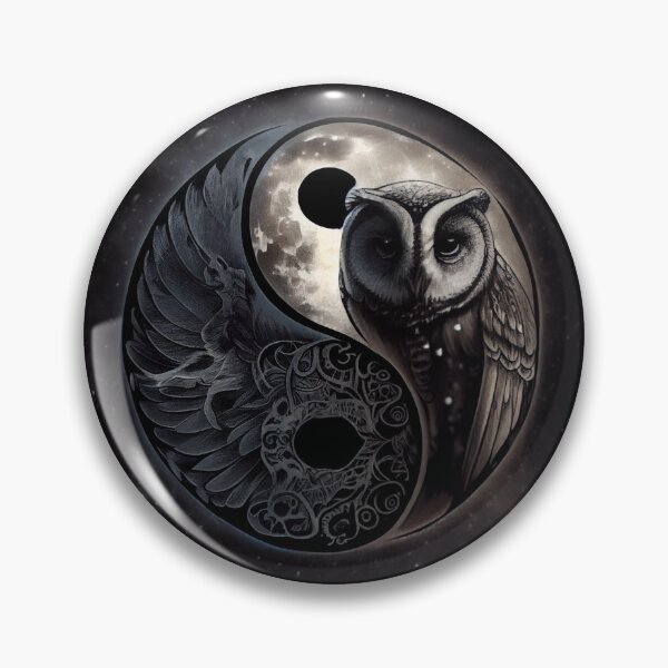 Item preview, Yin And Yang Owl designed and sold by PipikaArt.