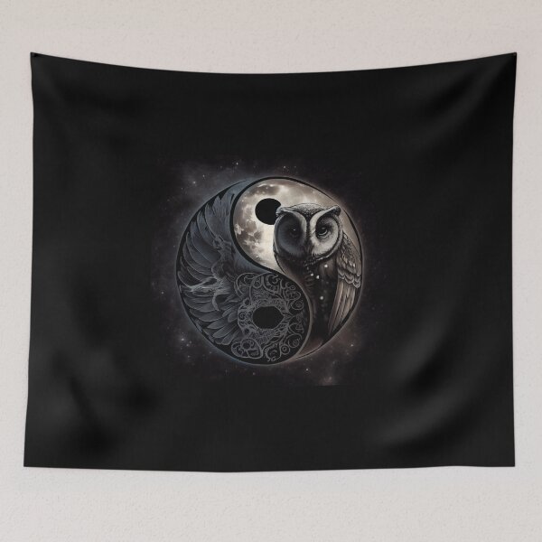 Item preview, Yin And Yang Owl designed and sold by PipikaArt.