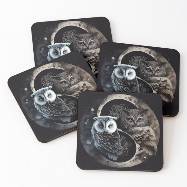 Item preview, Yin And Yang Owl designed and sold by PipikaArt.