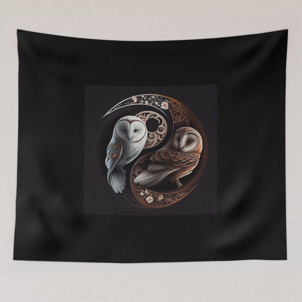 Item preview, Yin And Yang Owl designed and sold by PipikaArt.