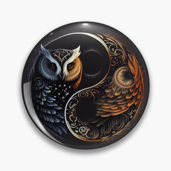 Item preview, Yin And Yang Owl designed and sold by PipikaArt.