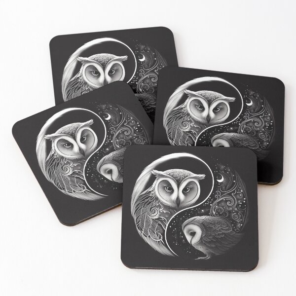 Item preview, Yin And Yang Owl designed and sold by PipikaArt.