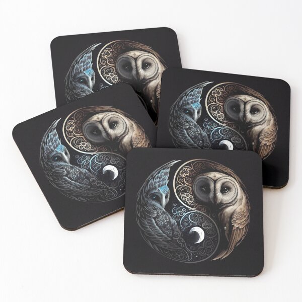 Item preview, Yin And Yang Owl designed and sold by PipikaArt.