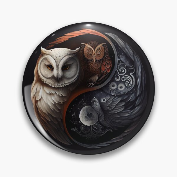 Item preview, Yin And Yang Owl designed and sold by PipikaArt.