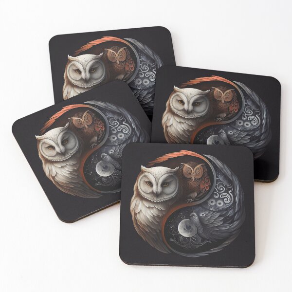 Item preview, Yin And Yang Owl designed and sold by PipikaArt.
