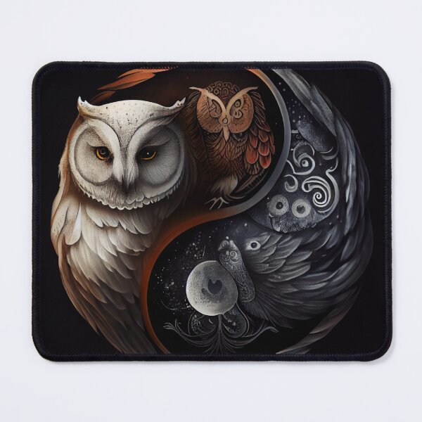 Item preview, Yin And Yang Owl designed and sold by PipikaArt.