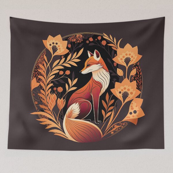 Item preview, Art Nouveau Fox designed and sold by PearBird.