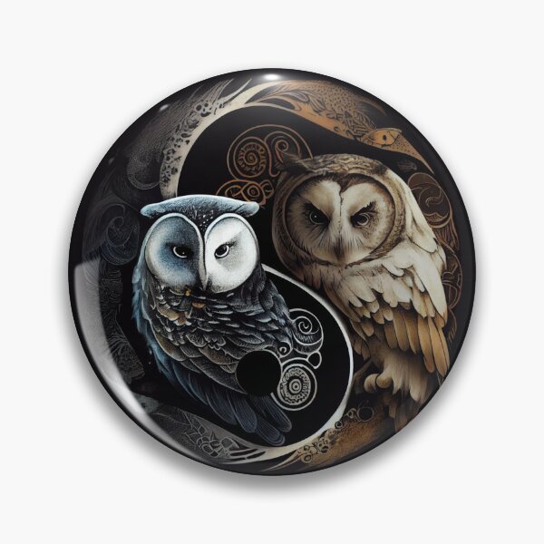 Item preview, Yin And Yang Owl designed and sold by PipikaArt.