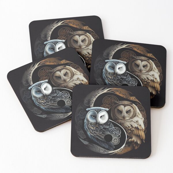 Item preview, Yin And Yang Owl designed and sold by PipikaArt.