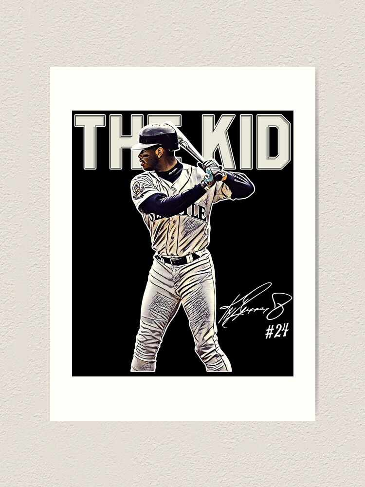 Vintage Ken Griffey Jr The Kid Baseball Retro 80s 90s Rap Style | Art Print