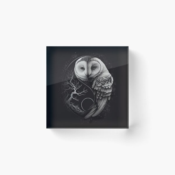 Item preview, Yin And Yang Owl designed and sold by PipikaArt.