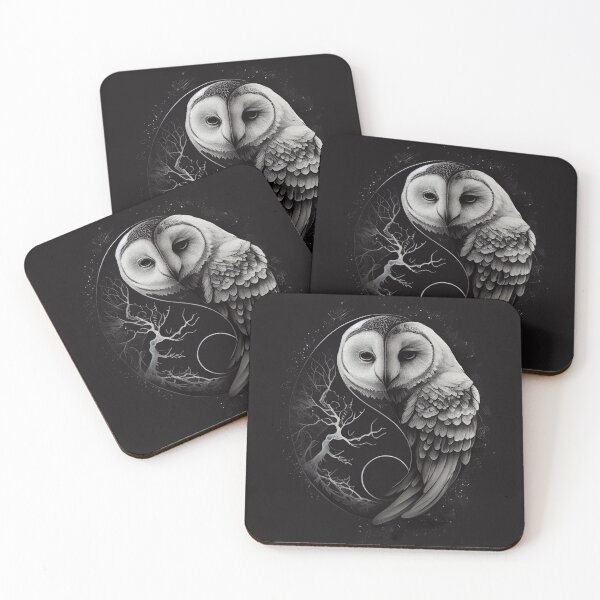 Item preview, Yin And Yang Owl designed and sold by PipikaArt.