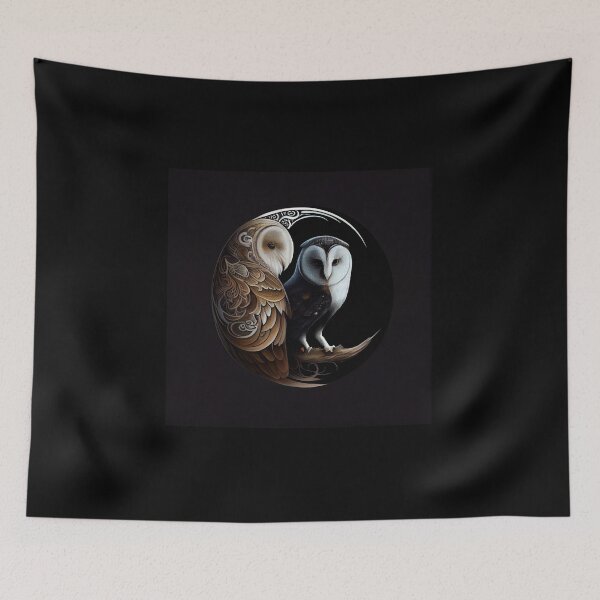 Item preview, Yin And Yang Owl designed and sold by PipikaArt.