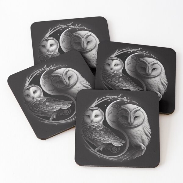 Item preview, Yin And Yang Owl designed and sold by PipikaArt.