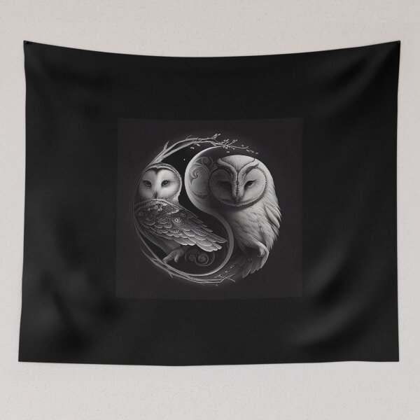 Item preview, Yin And Yang Owl designed and sold by PipikaArt.