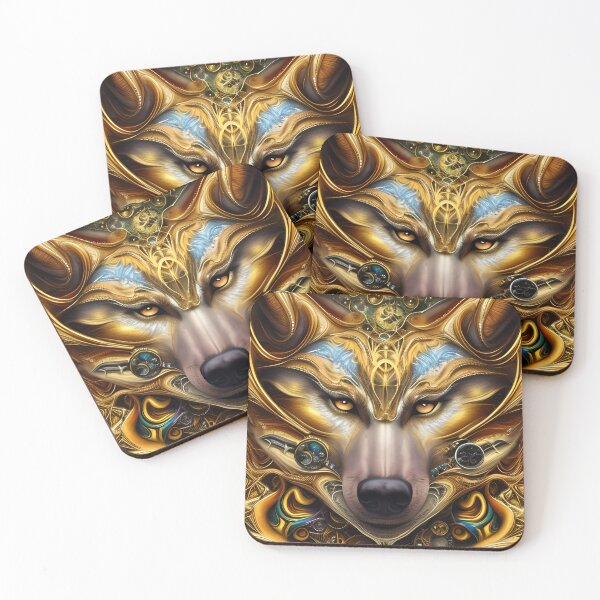 Item preview, Golden wolf artwork designed and sold by Itzjustlife.