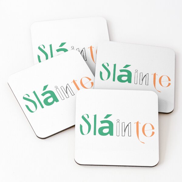 Item preview,  Sláinte CHEERS in Irish Gaelic Language Irish Flag Colors designed and sold by KatPaints.