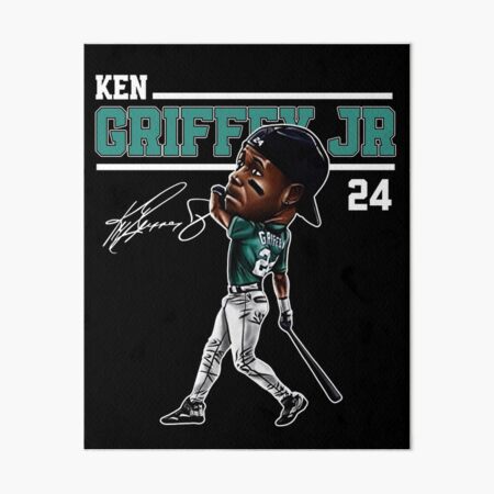 Ken Griffey Jr. Signed Black Mat with Background Image & 8x10