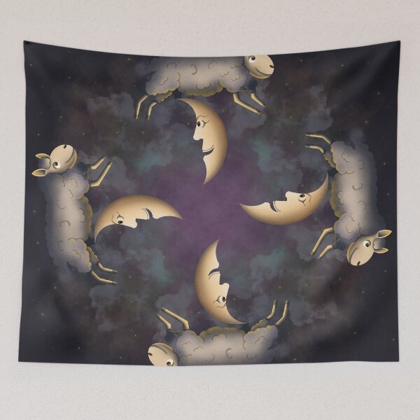 Item preview, Sheep jumping over the moon  designed and sold by Prinia.
