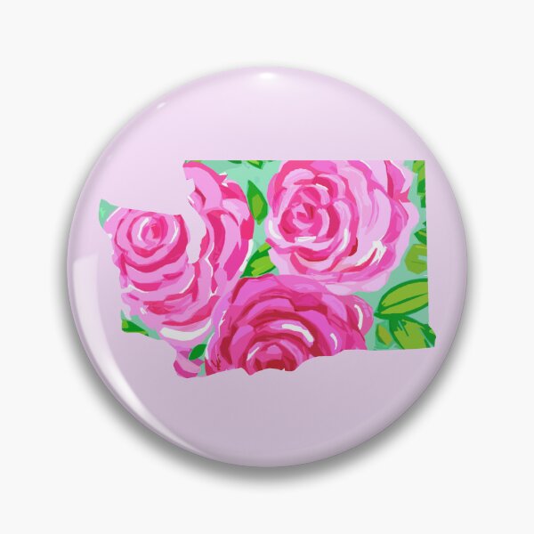 Item preview, Washington Home State Pride Pink Roses Lilly Flower Hydro Laptop Stickers designed and sold by OneWorldLove.