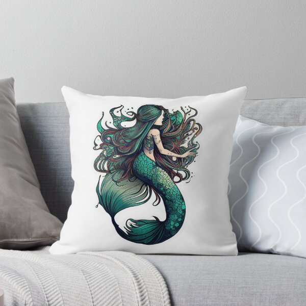 Item preview, Wild Siren Mermaid design designed and sold by BooksnBotany.