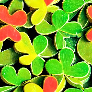 Artwork thumbnail, Shamrock Pattern - Astonished Cat Company - Great St Patrick's Day Gift by AstonishedCatCo
