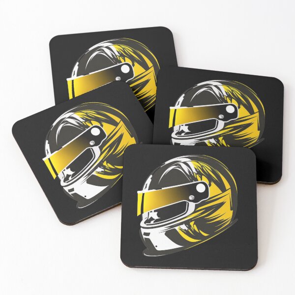 Item preview, Black Yellow motorcycle helmet designed and sold by DreamMeArt.