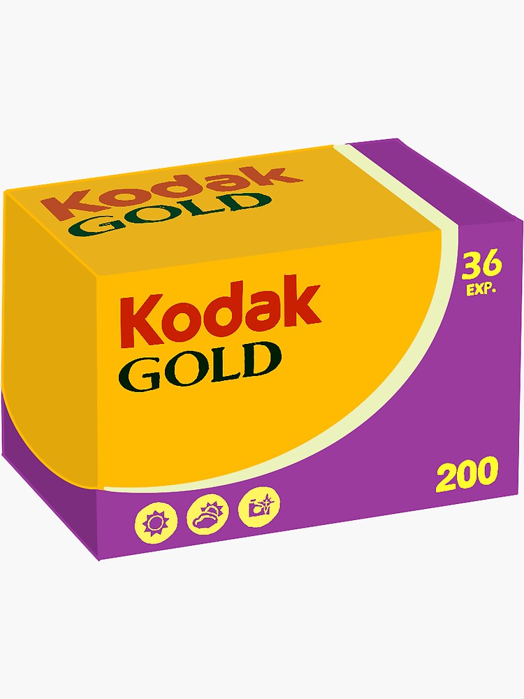Kodak film box Sticker for Sale by ByEmil