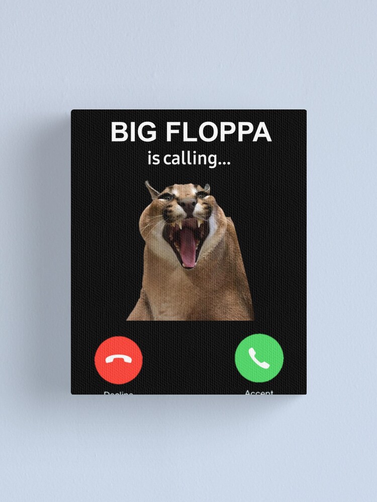 Big Floppa is Calling Meme Funny Caracal Big Cat | Greeting Card