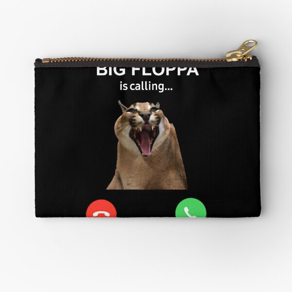 Big Floppa Meme Cute Caracal Cat Zip Pouch by Zeyneb EwaMa - Pixels