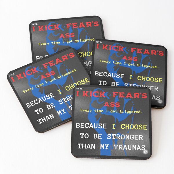Item preview, Day 33 of the year: I kick fear's ass! designed and sold by BuddyBoots.