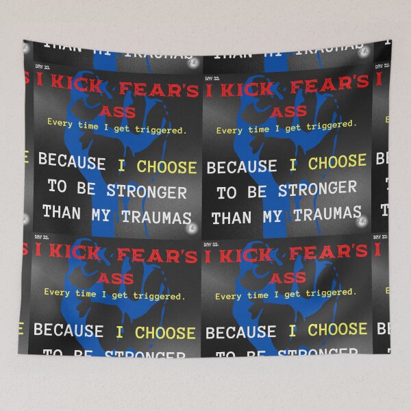 Item preview, Day 33 of the year: I kick fear's ass! designed and sold by BuddyBoots.