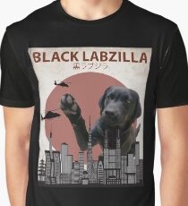 Black Labzilla - Giant Labrador Retriever Lab Dog Monster Graphic T-Shirt