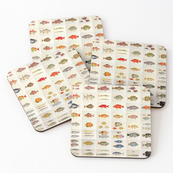 Item preview, Vintage Fish Drawings and illustrations, Landscape, poster  designed and sold by Michael Dietrich.