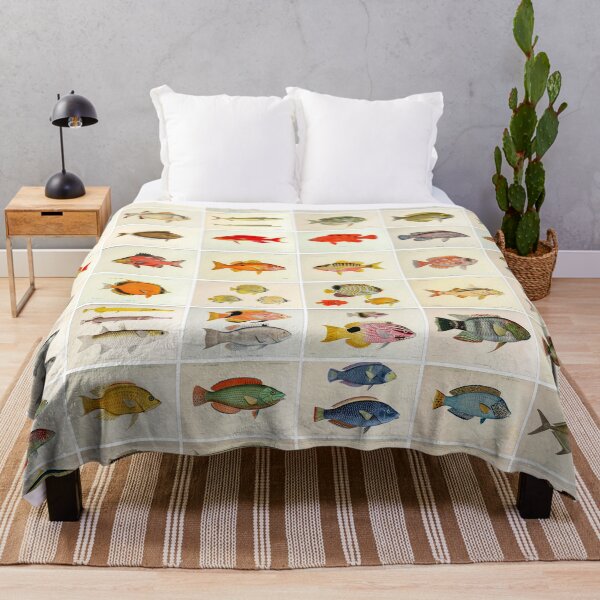 Item preview, Vintage Fish Drawings and illustrations, Landscape, poster designed and sold by Michael Dietrich.