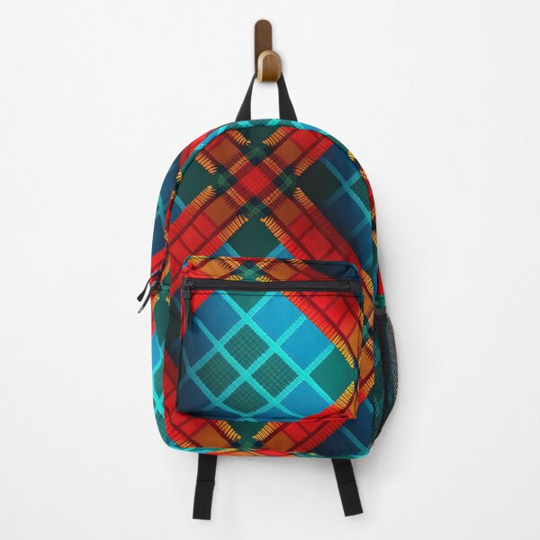 Artikelvorschau, Blaugrünes und rotes Quadrat-Plaid-Muster entworfen und verkauft von Juliascutecornr.
