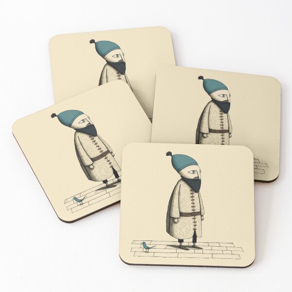 Item preview, Cartoon Ottoman man with his bird friend designed and sold by ersindesign.