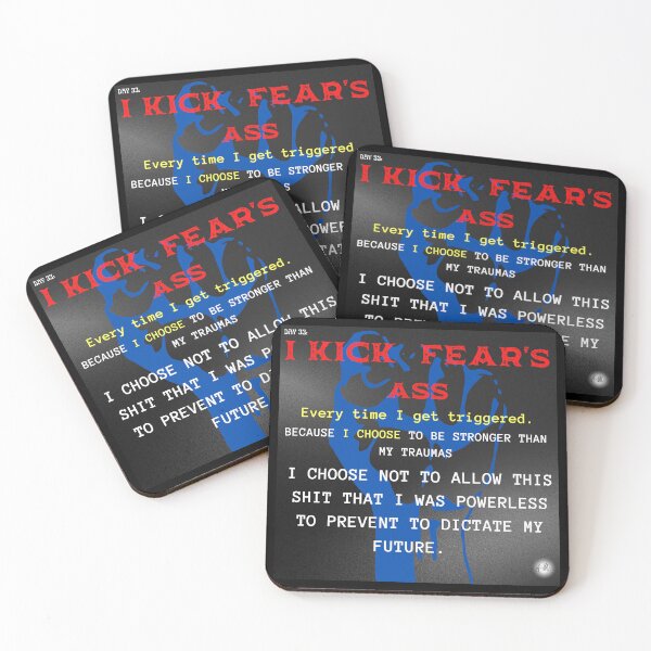 Item preview, Day 33 of the year: I kick fear's ass! designed and sold by BuddyBoots.