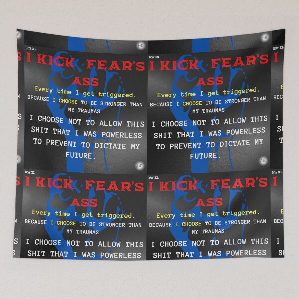 Item preview, Day 33 of the year: I kick fear's ass! designed and sold by BuddyBoots.
