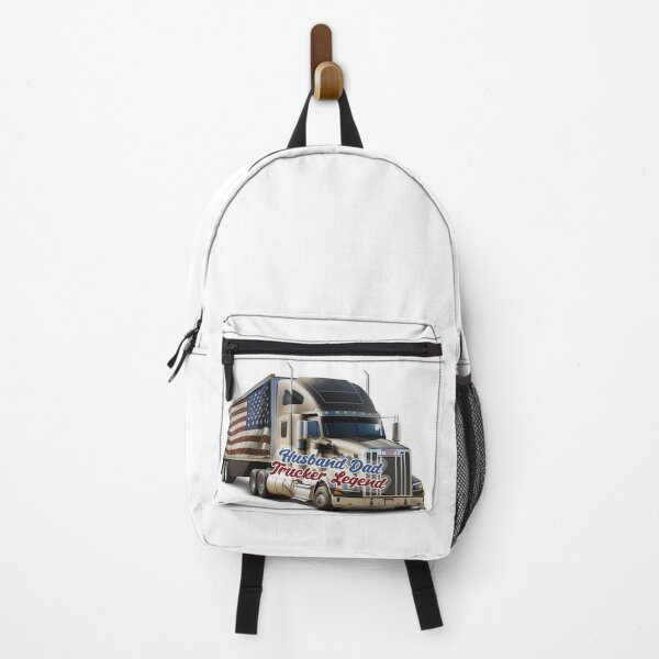 Item preview, Husband Dad Trucker Legend, USA flag, big truck designed and sold by pixeldizajn.