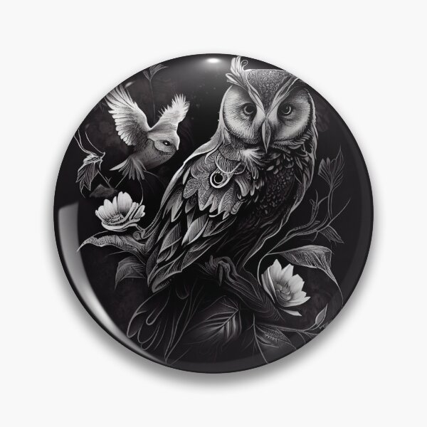 Item preview, Yin And Yang Owl designed and sold by PipikaArt.