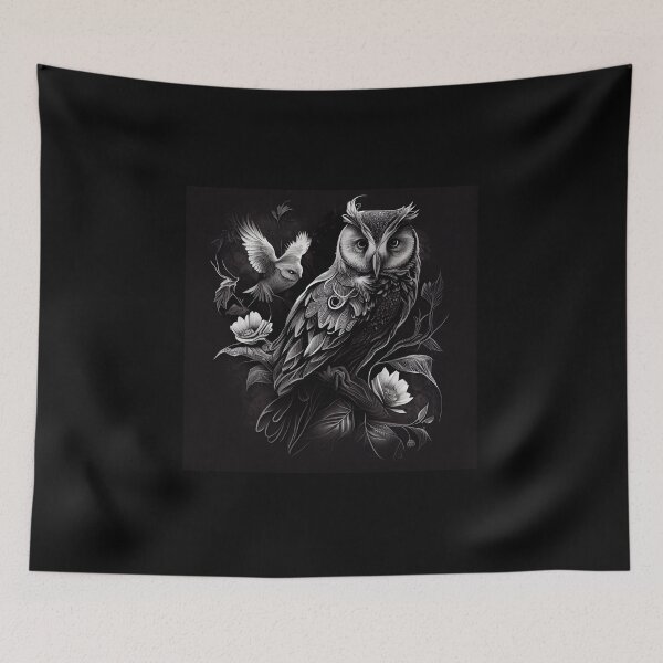 Item preview, Yin And Yang Owl designed and sold by PipikaArt.